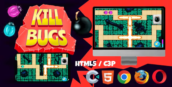 Kill Bugs HTML5 game Construct 3