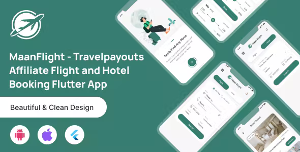MaanFlight Travelpayouts Affiliate Flight and Hotel Booking Flutter Full App Admob Onesignal