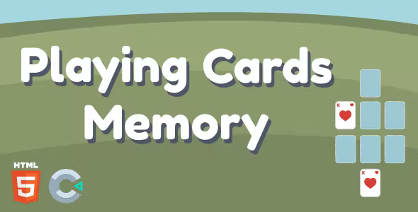Playing Cards Memory HTML5 Game Construct 3