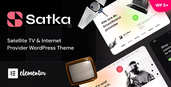 Satka Satellite TV Internet Provider WordPress Theme