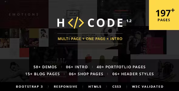 H Code Multipurpose OnePage Multi Page Template