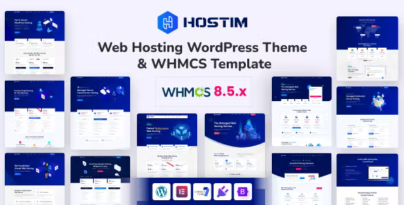 Hostim Web Hosting WordPress Theme with WHMCS