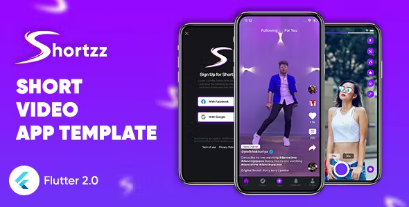 Shortzz Short Video App Template Flutter Android iOS Tiktok Clone Template
