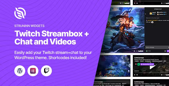 Struninn Twitch Streambox with Chat and Videos