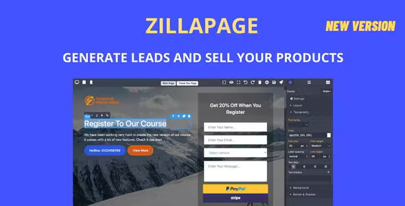 Zillapage - Landing page and Ecommerce builder 1.1.9 1 Zillapage Landing page and Ecommerce builder