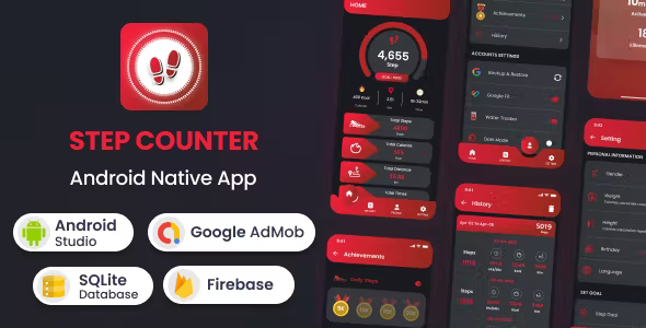 Step Counter Android Native App 20 Languages