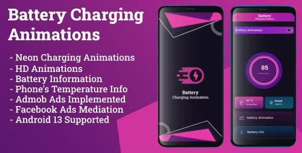 Battery Charging Animation App Android 13 Supported Admob Ads Implemented